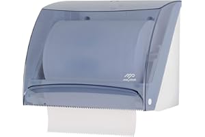 Mar Plast Dispenser per Carta Asciugamani Trasparente A Muro Combi per Fogli in Carta O Rotolo