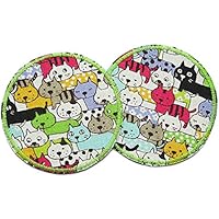 Set 2 Knieflicken Katze Flicken zum Aufbügeln für Kinder