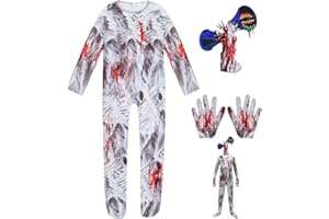 shumintaojin Kids Children's strange green costumes Halloween jumpsuit Toy game performance clothes Party dress 5-12Years