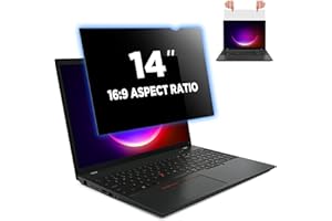 Tefeiyin Laptop Privacy Screen 14 Inch for 16:9 Aspect Ratio, Anti-Spy Privacy Filter & Anti Glare Blue Light Blocking Protector Shield - WxH: 12 3/16" x 6 7/8" (310mm x 174mm)
