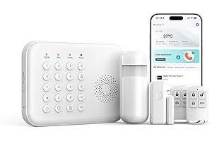 XNH 5-Piece Kit Wireless Home Security Systems, 4G/WiFi + GSM Auto-Dial Alarm System, App & Voice Control,No Monthly Fees,Compatible With Alexa & Google Assistant, Easy Installation For Home