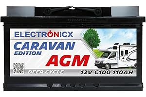 Bateria solar AGM 12 V 80 Ah Electronicx Caravan Edition, bateria solar de 12 V e 12 V, bateria solar de 12 V, bateria para caravana, autocaravana, 12 V, 80 Ah, bateria solar Mover Deep Cycle AGM