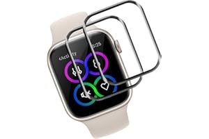 Carantee 2 Pièces Verre Trempé pour Apple Watch Series 7/8/9 45mm, Résistant protection écran, Sans Bulles Vitre Haut Définition Vitre Protection Compatible avec Apple Watch 45mm