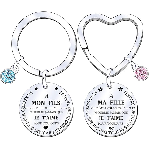 Porte-clés Décoratif Pour Fille Avec Charms Et Message Inspirant En Français - Cadeau Personnalisé Nièce, Anniversaire, Noël - 2