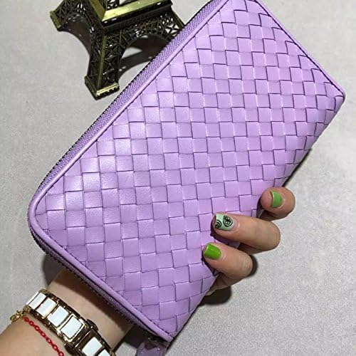GUNAINDMX Walletms. Hand-Knit Long Wallet Men'S Clutch Bag Zipper Youth Men And Women Wallet,Lavender Violet