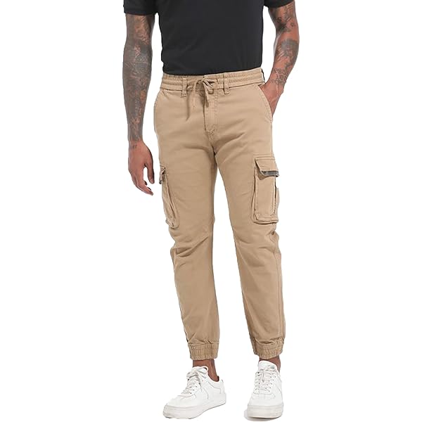 Pantaloni Cargo SEAUR Per Ragazzi - Vita Elastica, Tasche Multiple, Cotone Comodo