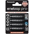 Panasonic eneloop pro, pile Ni-MH prête à l'emploi, AA Mignon, pack de 4, min. 2500 mAh, 500 cycles de charge, aux performanc
