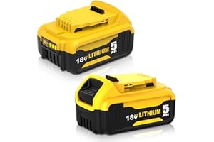 IBANTI 2X 5,0 Ah Repuesto para Dewalt Batería 18V DCB200 DCB201 DCB204 DCB200-2 DCB204 DCB127 DCB112 DCB115 DCB101 con Indicador LED