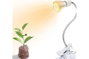 MILYN Lampada da tavolo a LED da 30 W, con attacco E27, 40 LED, luce solare a spettro completo, per piante d'appartamento, idroponica, serra, piante grasse, fiori vegetali