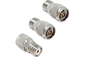 Greluma 3 Stk N-Stecker auf UHF-Buchse, N-Stecker auf PL259-Buchse SO-239-Koaxialstecker für RF-Funkantenne