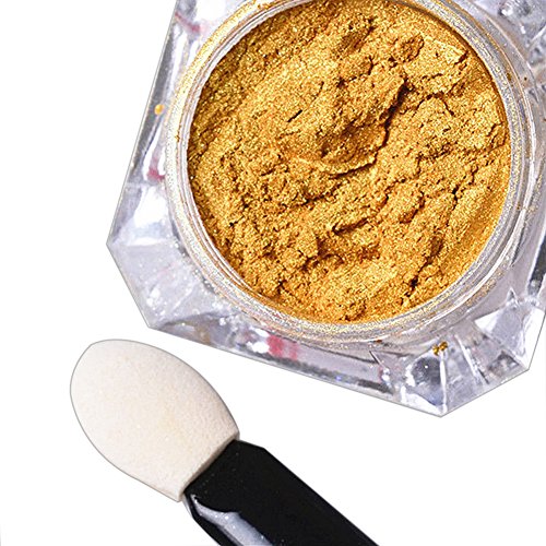 Art Weise Nagel Magisches Spiegel Puder, Gold und Silber 2 Farbe - 3