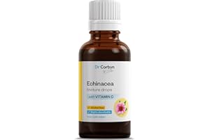 Dr Corbyn Echinacea + Vitamin C Tincture Drops (50ml) | Liquid Extract of Echinacea Purpurea Enriched with Vitamin C | Alcohol Free Echinacea Supplement