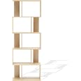 Libreria Moderna Rebecca 6 Cubi - Rovere Chiaro, 97,5x97,5x29 Cm, In MDF, Per Casa E Ufficio