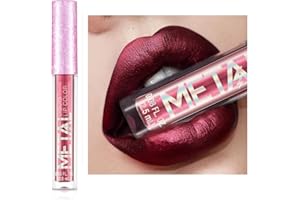 ALLBESTAYE Allbesta Lipgloss Rouge à lèvres imperméable à l'eau brillant à paillettes scintillant métallique durable