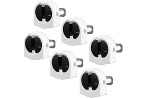 YOKIVE 6 pcs Fluorescent luminaire Support, T5 Lampe Douille G5 Base Non-Shunted Socket Light Replacement Parts, Super pour Maison, Bureau (Blanc, 2A, AC 500V)