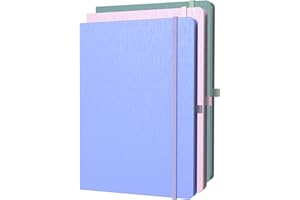 ONAVIA A4 Lined Notebook, Notebook Hard Cover, 80 Sheets (160 Pages), 80 g/m², 7 mm Line Spacing for Home, School and Work, Multicoloured (3 Pieces)