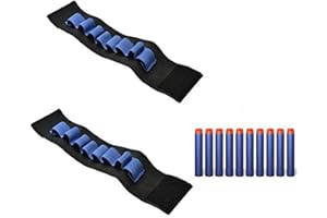 YAAVAAW 2 Handgelenkband + 50 Nerf Pfeile Große,7.2cm Blau Pfeile Darts Schaum Munition,Soft Darts Bullets Nachfüllpackung,Zubehör Spielzeug für N-Strike Elite Blasters Series Innen Außen Kinder