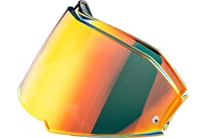 VCOROS Visiere Casque Moto pour FF900/Valiant 2,Visière de Casque de Protection Contre Le Vent Moto,Remplacement de lentille de Casque de Visière de Casque de Moto(Rouge chromé)