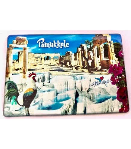 3D-Kühlschrankmagnet Türkei Kemer – Souvenir, Blau, Aus Polyresin, Handgefertigt, 4,8x8 Cm