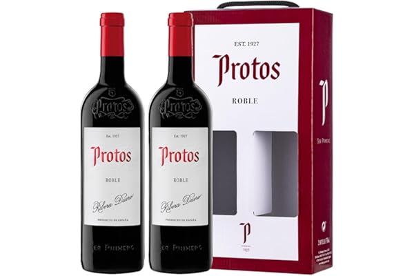 Protos Roble, Tempranillo, Estuche Vino Tinto, Ribera del Duero, 2 botellas 75cl, El embalaje puede variar