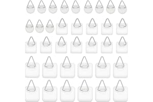 EUZUXU 36 Piezas Ganchos Adhesivos Pared, Colgadores de Cuadros Autoadhesivos, 3 Tamaños, para Colgar Cuadros, Rompecabezas, Lienzos, Pósteres