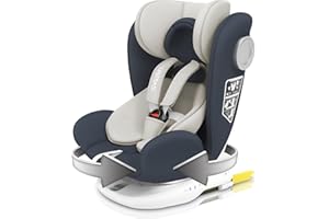 LETTAS Baby Car Seat for Child Group 0+/1/2/3 (0-36 kg/0-12 Year) ISOFIX+ Top Tether Rotation 360° (Grey)