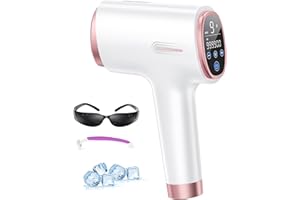 BEAURIS 21J Epilatore Luce Pulsata con Ghiaccio Funzione, 999,900 Luce Pulsata, Epilatore a luce pulsata IPL con 9 Livelli di Energia Regolabile, Epilatore Laser per Donna,Uomo,Viso, Ascelle, Braccia,Rosa