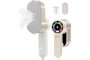 JUEBAO Ferro da Stiro Verticale Stiratrice Viaggio: 1200W Stiratore Verticale Portatile 5S Riscaldamento - 2 in 1 Ferro da Stiro Viaggio con Capacità 120ml - Mini Ferro Verticale a Vapore per Viaggio e Casa