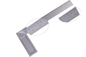 FEMONGY equerre charpentier, équerres de charpentier, regle equerre, Fabriqué en alliage daluminium, solide, facile à transporter, peut être utilisé pour le chantier de construction