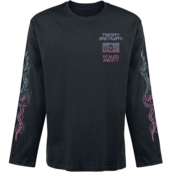 Twenty One Pilots T-Shirt Ufficiale Back To Back Trench – Maglietta Unisex In Cotone Morbido, Taglia L