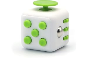 Appash Fidget Cube Stress Anxiety Pressure Relieving Toy Great for Adults and Children[Gift Idea][Relaxing Toy][Stress Reliever][Soft Material] (White&Green)