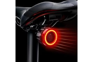 OOPSCOOL Tylne światło rower antykradzieżowy alarm antykradzieżowy rower wodoodporny ogon światła, inteligentny z alarmem antykradzieżowym, 4/6 trybów oświetlenia/3 dzwonki/wodoodporne oświetlenie rowerowe,