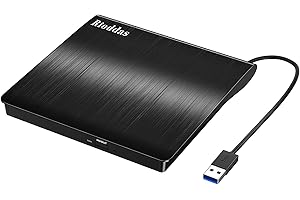 Rioddas Unità CD/DVD Esterno, USB 3.0 Portatile Unità CD/DVD +/- RW Slim Masterizzatore DVD/CD ROM Rewriter Burner compatibile con laptop PC desktop Windows Linux OS Apple Mac