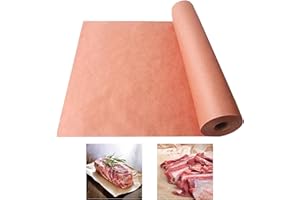 Acasimo Pink Butcher Paper - Rotolo di carta kraft originale, 53 m, larghezza 46,5 cm, confezione di qualità alimentare, perfetto per carne di manzo affumicata dalla griglia (Grande)
