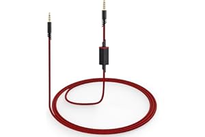 weishan Cordon de rechange A40 pour casque de jeu Astro A10 A40 TR, câble audio rouge de 3,5 mm avec interrupteur muet micro intégré pour PS5, PS4, Xbox, 1,8 m de long