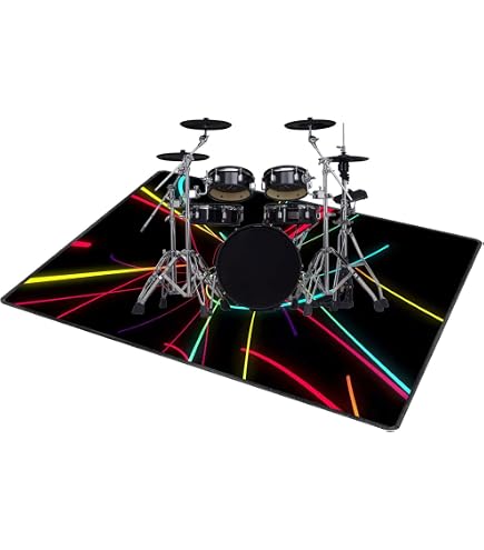 Tapis De Batterie Insonorisant 200x160cm - Anti-dérapant Pour Batteries Acoustiques/électroniques