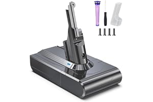 6,500mAh Batteria Dyson V8, BuTurePre Batteria per Dyson V8 SV10 Absolute Animal Fluffy Motorhead 21.6V con 1 Filtro e 1 Cacciavite