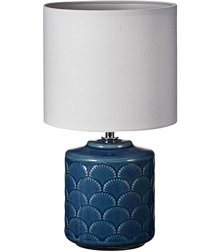 Tafellamp nachtkastlamp bedlamp Den Haag wit 29,5cm schelpenlamp - Lampenshop Hilversum