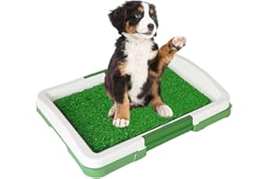 ESENLONG Hundeklo Hundetoilette Welpentoilette mit Kunstrasen, Gras Pad für Hunde, Indoor Hundetöpfchen, Hunde Training Rasenmatte für Kleine Hunde Grosse Hunde ältere 37.5 x 45.5cm