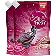 Soft & Fresh Combo Pack of Pink Coral 2X900ml, best Fabric Conditioner softener increase freshness and softness 900ml refill pouch pack of 2