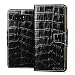 Produktbild Samsung Galaxy Note8 Hülle, Samsung Note 8 Ledertasche, RIFFUE Layered Dandy Handgefertigt Krokodil-Muster Aus Italien Importiert Prämie Leder Schutzhülle Etui Stoßsichere Brieftasche Folio Flip Case Cover für Samsung Galaxy Note 8 6.3" - Schwarz