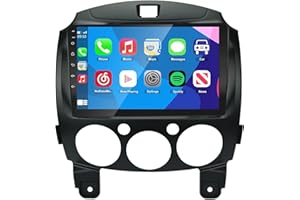 LEXXSON Carplay Radio Android Radio para Mazda 2 2008-2014, Pantalla táctil capacitiva de 9 Pulgadas Navegación GPS SWC Bluetooth WiFi Reproductor USB 2G 32G