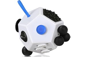 VCOSTORE Fidget Cube con 12 Lati - Originale Cubo Antistress Adulti Fidget Toys Ufficio Gadget Anti Stress Cube Per Tutte le Età Con ADHD, ADD, ASD, ADHD