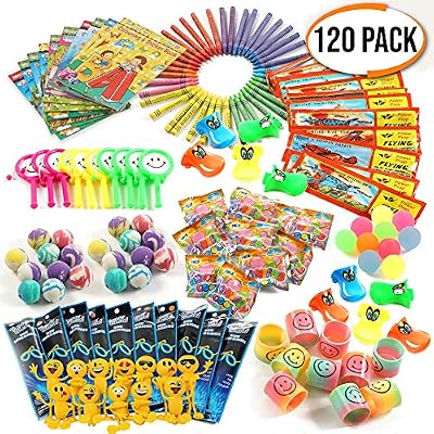 THE TWIDDLERS 126 Pochette Surprises de Jouets de qualité supérieure pour fêtes d'enfant - Comprend des Sacs Cadeau - Parfait Noël Party, comme Cadeaux pour garçons et Filles