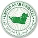 Produktbild 2 x 10cm/100mm Vereinigte Arabische Emirate Vinyl SELBSTKLEBENDE STICKER Aufkleber Laptop reisen Gepäckwagen iPad Zeichen Spaß #4672