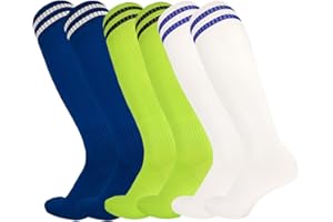 FADCAER 3 Paires Chaussette Foot Enfant Chaussettes de Sport Garçon Chaussettes de Football Antidérapantes pour Garçons et Filles de 5 à 12 Ans pour Chaussettes de Course à Pied 1uotidiennes