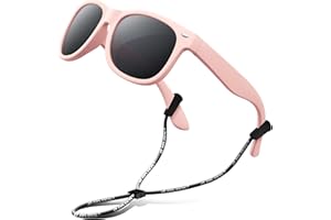 RIVBOS Kinder polarisierte Sonnenbrille mit Riemen Brillengläser Schattierungen für Jungen Mädchen und Kinder RBK004