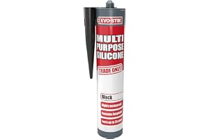 EVO-STIK Multipurpose Silicone Sealant Black - Waterproof & Mould Resistant - For Interior and Exterior Use