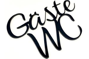 ‎CODIARTS. codiarts. Door Sign 3D | Toilet - Guest Toilet | Bathroom | Acrylic Glass Laser Cut | Self-Adhesive (Guest WC)