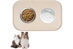Hundskål underlägg halkfri, läckagesäker, BPA-fri silikonfodermatta katter, 44 x 27 cm vattentät silikonfodermatta snygg, rek